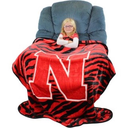 COLLEGE COVERS Collegecovers NEBTHSM Nebraska Huskers Raschel Throw Blanket - 50 x 60 NEBTHSM